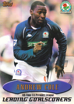 Andy Cole Blackburn Rovers 2003 Topps Premier Gold All/Time Record #AT07